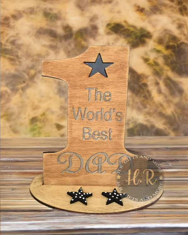 The World's Best Dad Wooden Stand