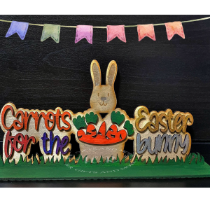 Carrots for the Easter Bunny Wooden Stand