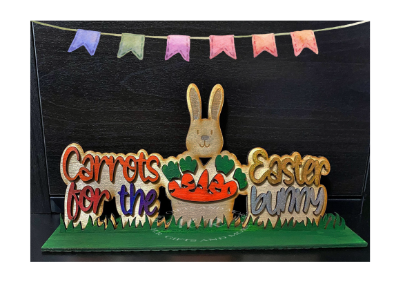 Carrots for the Easter Bunny Wooden Stand