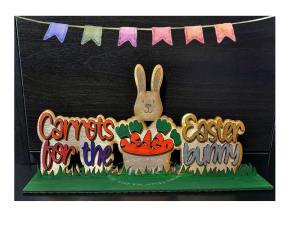 Carrots for the Easter Bunny Wooden Stand