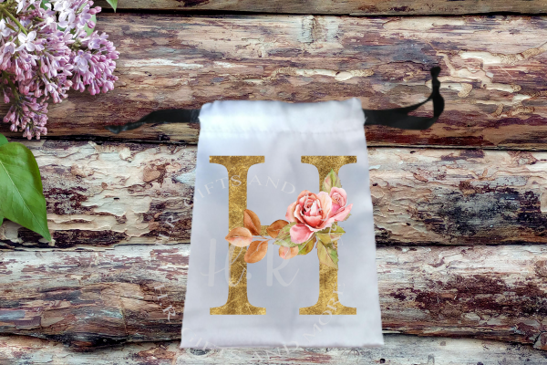 Personalised Initial Jewellery Bag