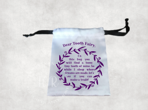 Personalised Tooth Fairy Satin Bag