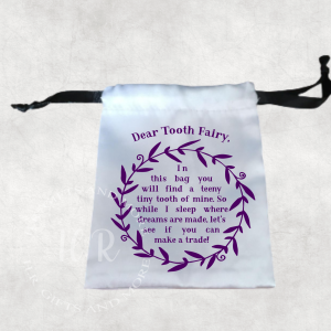 Personalised Tooth Fairy Satin Bag