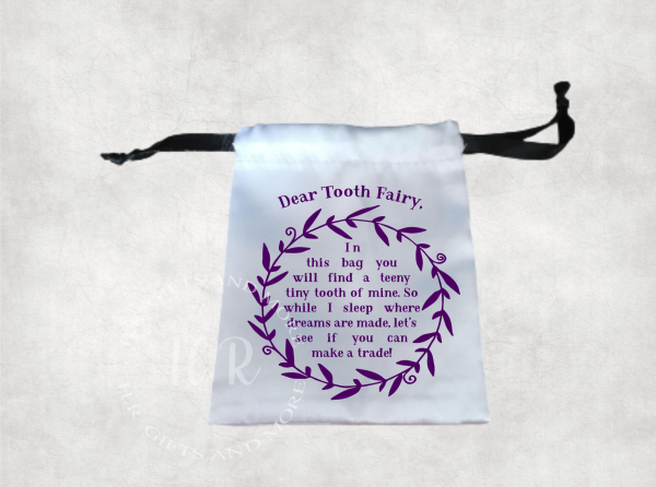 Personalised Tooth Fairy Satin Bag