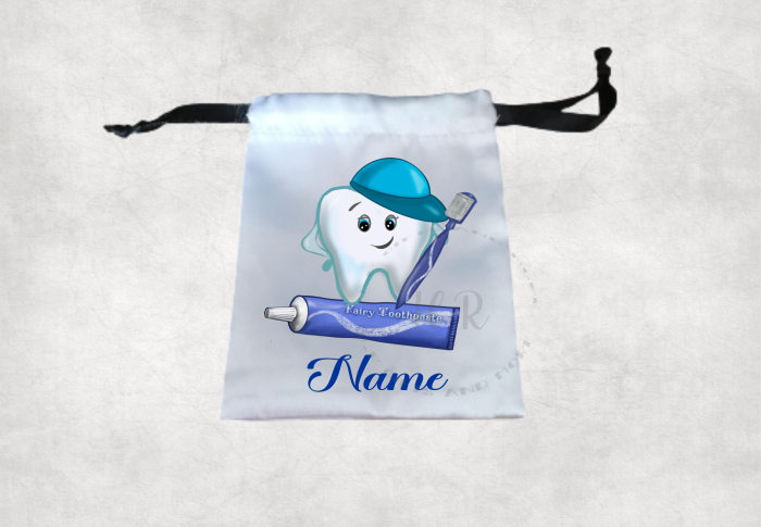 Personalised Tooth Satin Bag - Image 2