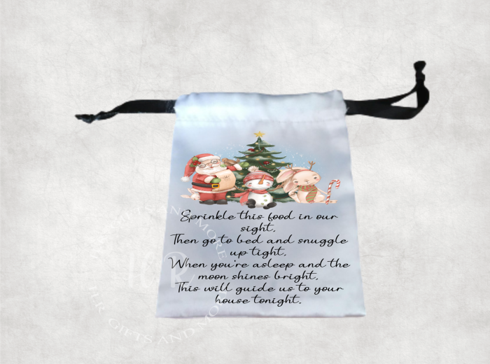 Personalised Reindeer Treat Bag