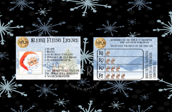 Santa Flying Card