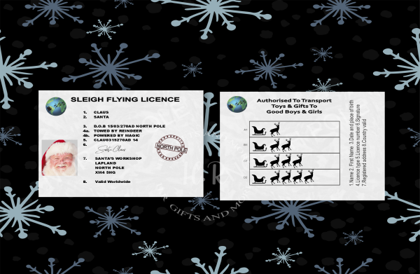 Santa Flying Card - Image 2