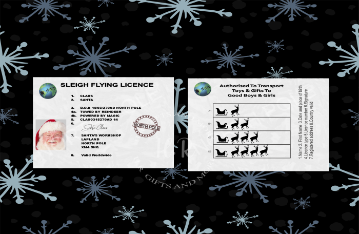 Santa Flying Card - Image 2