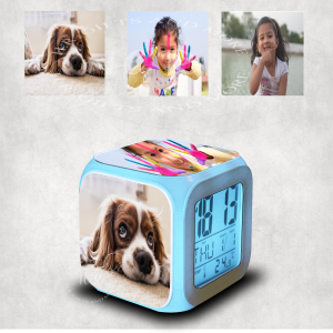 Personalised Photo Colour Changing Alarm Clock