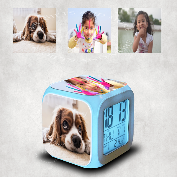 Personalised Photo Colour Changing Alarm Clock