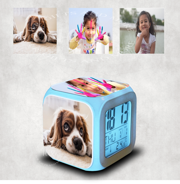 Personalised Photo Colour Changing Alarm Clock