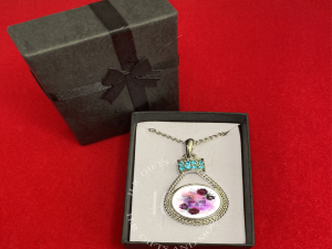 Jewellery and Accessories Rose Skull Button Pendant