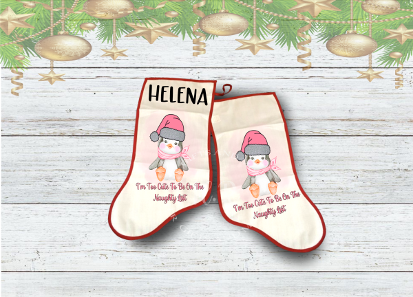 Personalised Christmas Penguin Stocking