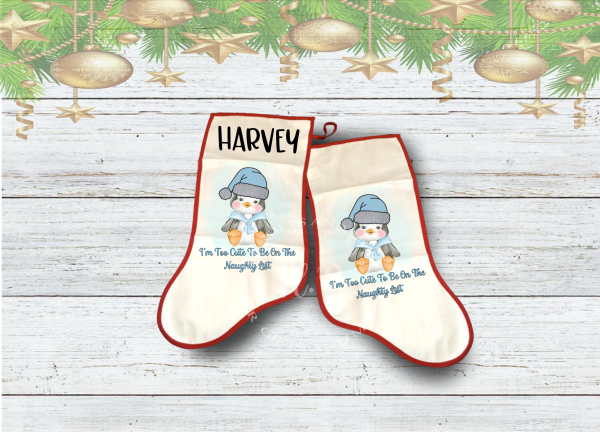 Personalised Christmas Penguin Stocking - Image 2