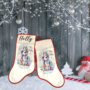 Personalised Christmas Unicorn Stocking
