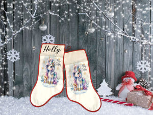 Personalised Christmas Unicorn Stocking