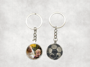 Personalised Photo Football Keyring