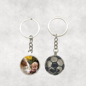 Personalised Photo Football Keyring