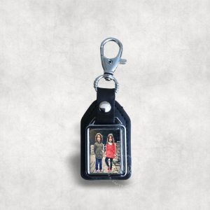 Personalised Photo Leather Fob Keyring