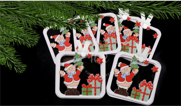 Wooden Christmas Baubles - Image 2