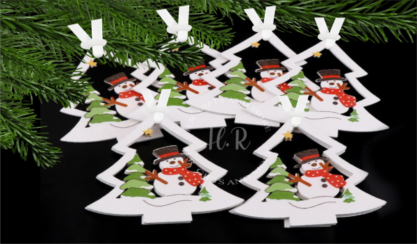 Wooden Christmas Baubles - Image 3