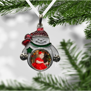 Personalised Photo Snowman Bauble
