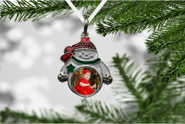 Personalised Photo Snowman Bauble