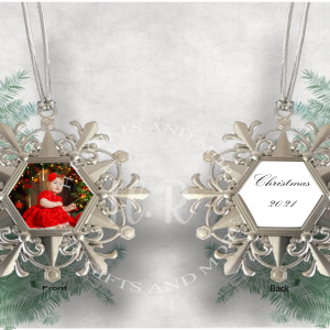 Personalised Photo Christmas Snowflake Bauble