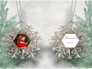 Personalised Photo Christmas Snowflake Bauble