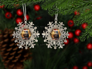 Christmas Owl Snowflake Bauble