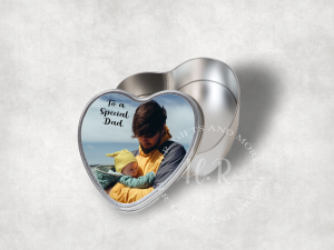 Personalised To A Special Dad Photo Heart Tin