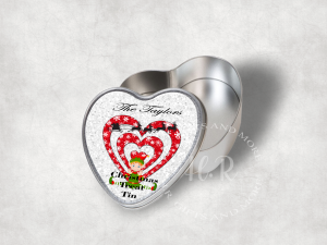 Personalised Christmas Treat Heart Tin