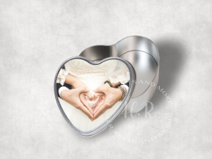 Personalised Wedding Photo Heart Tin
