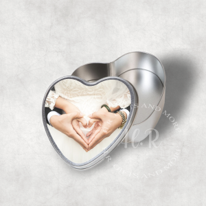 Personalised Wedding Photo Heart Tin