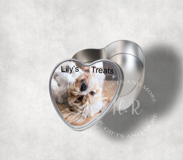 Personalised Animal Photo Heart Tin - Image 2