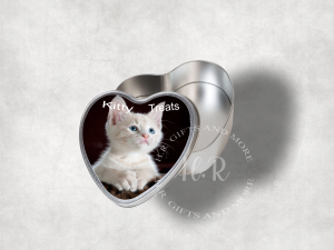 Home Accessories Personalised Animal Photo Heart Tin