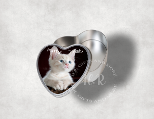 Personalised Animal Photo Heart Tin