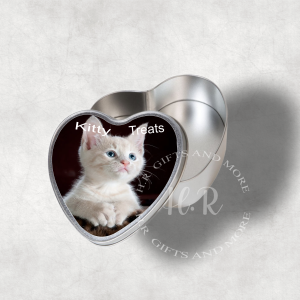 Personalised Animal Photo Heart Tin