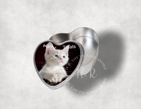 Personalised Animal Photo Heart Tin