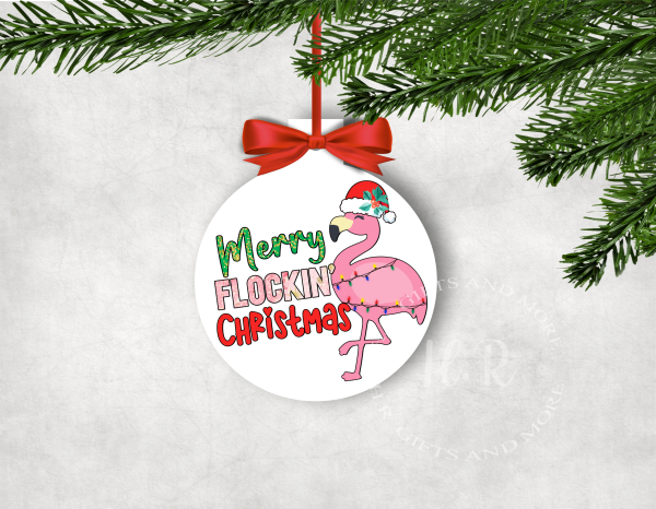Merry Flockin' Christmas Bauble