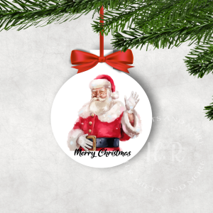Father Christmas Merry Christmas Bauble
