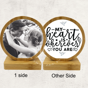 Personalised Photo Bamboo Rotating Frame