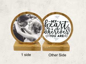 Personalised Photo Bamboo Rotating Frame