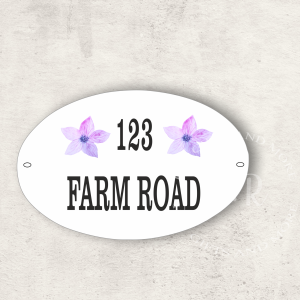 Personalised Flower House Sign