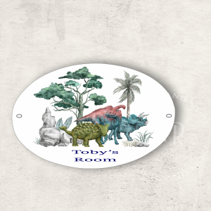 Personalised Dinosaur Bedroom Door Sign