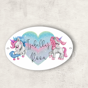 Personalised Unicorn Bedroom Door Sign