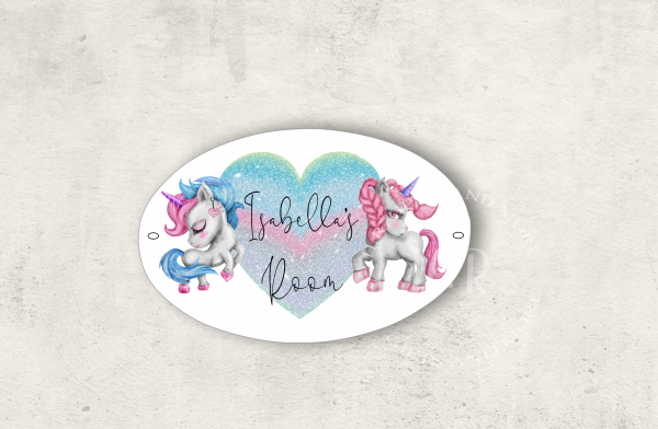 Personalised Unicorn Bedroom Door Sign