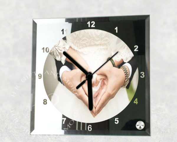Personalised Couple Photo Desktop Clock