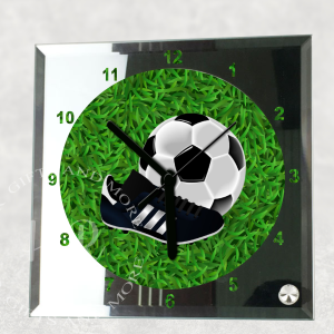 Personalised Football and Boot Square Clock